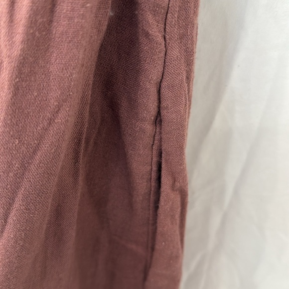 FREE PEOPLE Lush Life Linen Strapless Midi Dress - Antique Oak size xs - Picture 6 of 7